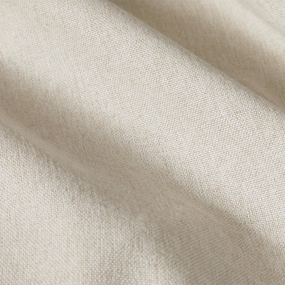 Plaid Rod Pocket and Back Tab Curtain Panel with Fleece Lining Natural 50x84"
