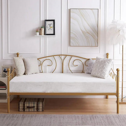 Twin size French Country Style Gold Metal Daybed Frame