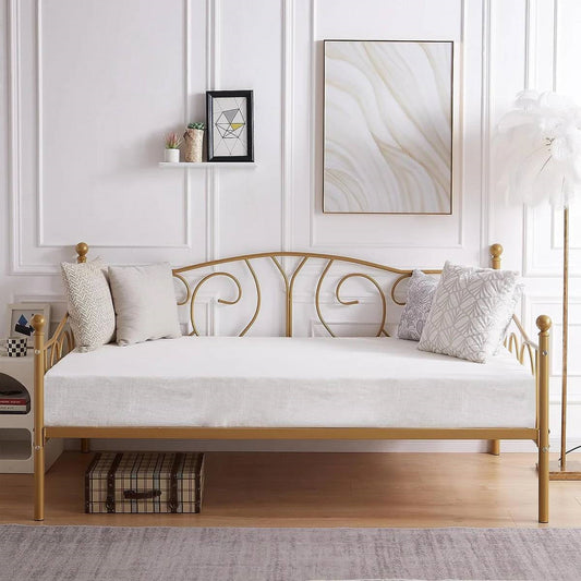 Twin size French Country Style Gold Metal Daybed Frame