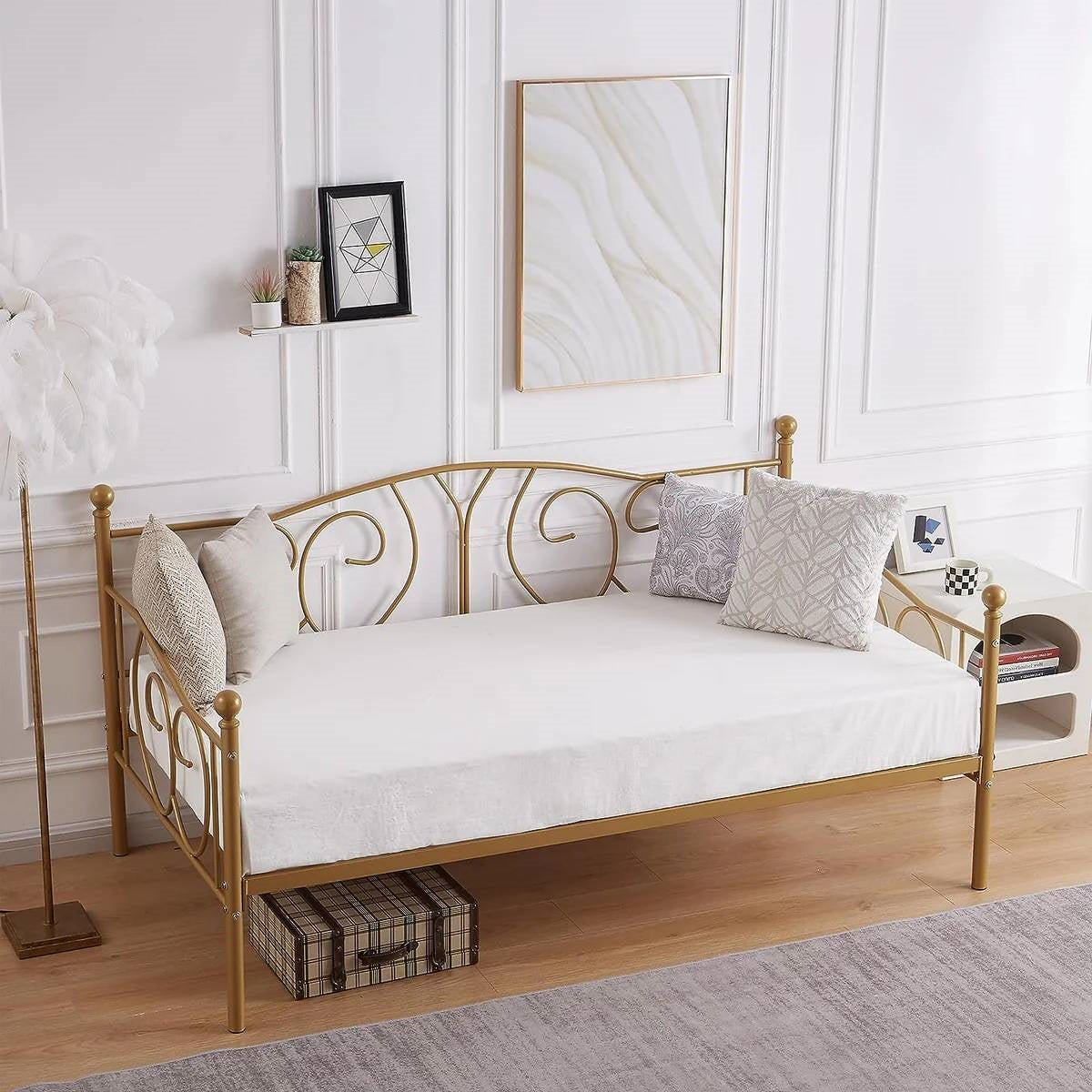Twin size French Country Style Gold Metal Daybed Frame