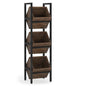 Rustic Farmhouse Industrial 3 Bin 36 Bottle Wine Rack Storage Display Shelf