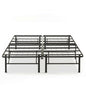 King size Folding Sturdy Metal Platform Bed Frame with Storage Space