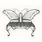 Modern Outdoor Butterfly Garden Bench in Black Metal Finish
