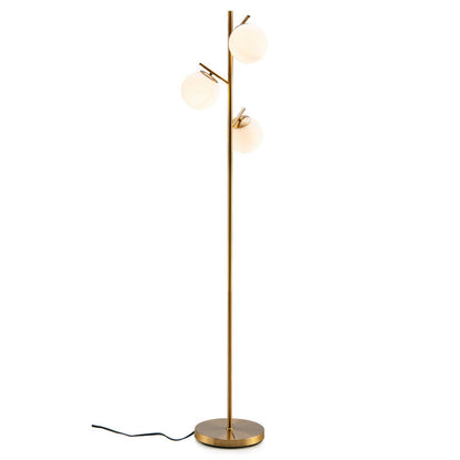 Modern Living Room Set: Modular L-shaped Sectional Sofa Lift Top Coffee Table & 3-Globe Floor Lamp