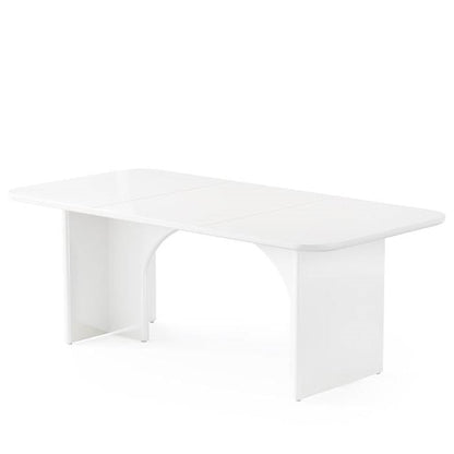 Modern Extra Large Executive Home Office Computer Desk in White
