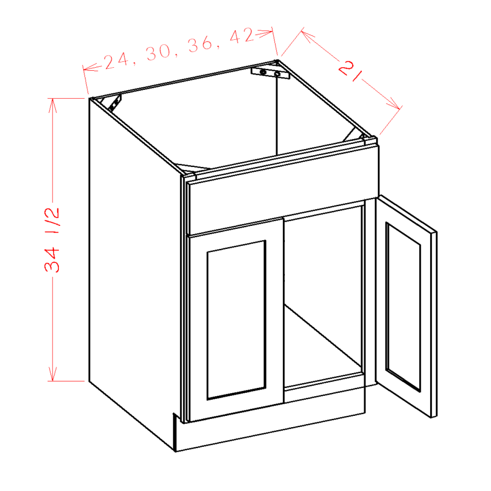 Provincial 36" Bathroom Vanity Sink Base Cabinet