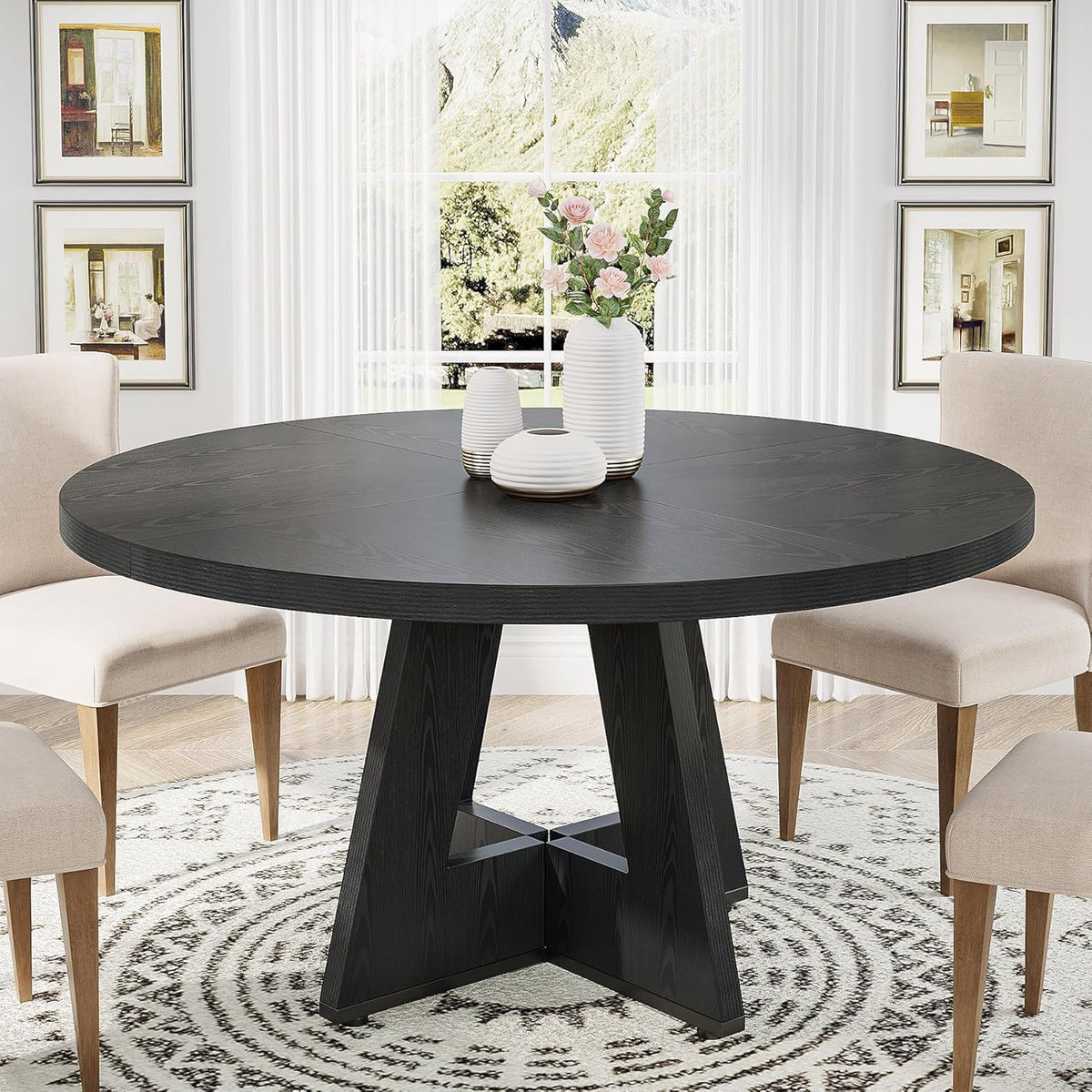 Round Dining Cross Base Kitchen Table
