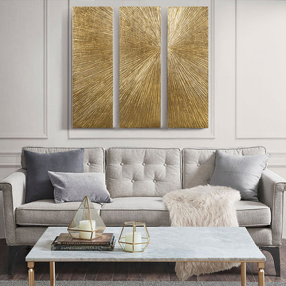Lumina Aurea™ — Signature Sunburst Hand-Painted Triptych
