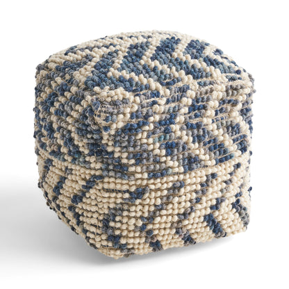 Alina Wool and Cotton Pouf - Natural