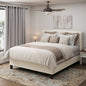 King Size Bed Frame with Upholstered Teddy Velvet Headboard