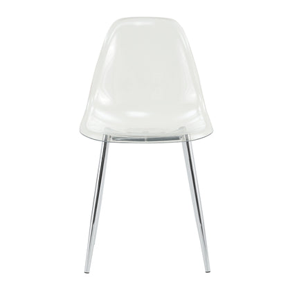 Modern Minimalist Transparent Dining Chair - 6-Piece Set