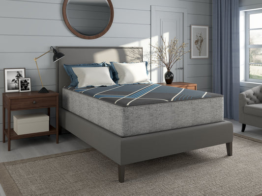 Tempagel by restonic 13' smooth top, plush mattress