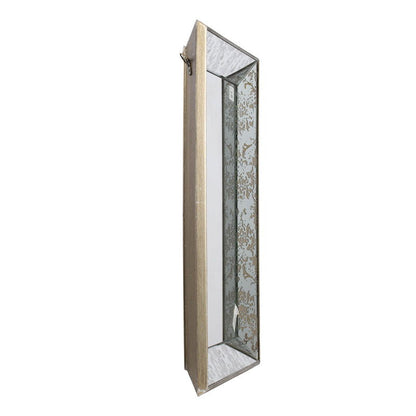 Antique Rectangle Mirror with Floral Accents