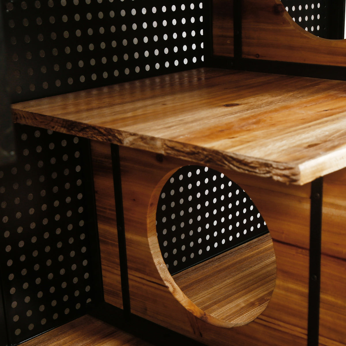 Modern Spacious Cat House Black + Brown