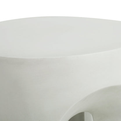Outdoor MGO Round Top Side Table in Antique White