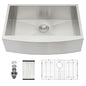 Farmhouse 36" Kitchen Sink Stainless Steel Apron Front - Brushed Nickel