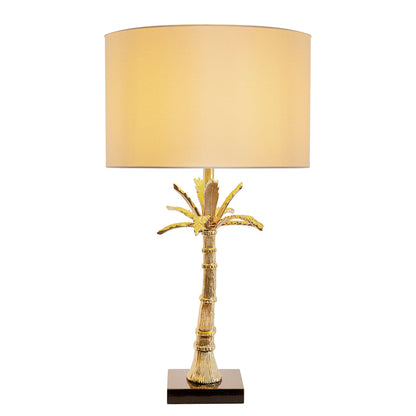 D16x31' Leaf Lamp with Marble Base Gold