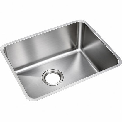 Elkay Lustertone 20-1/2" Undermount Single Basin Stainless Steel Kitchen Sink with Basket Strainer Model:ELUH1814PD