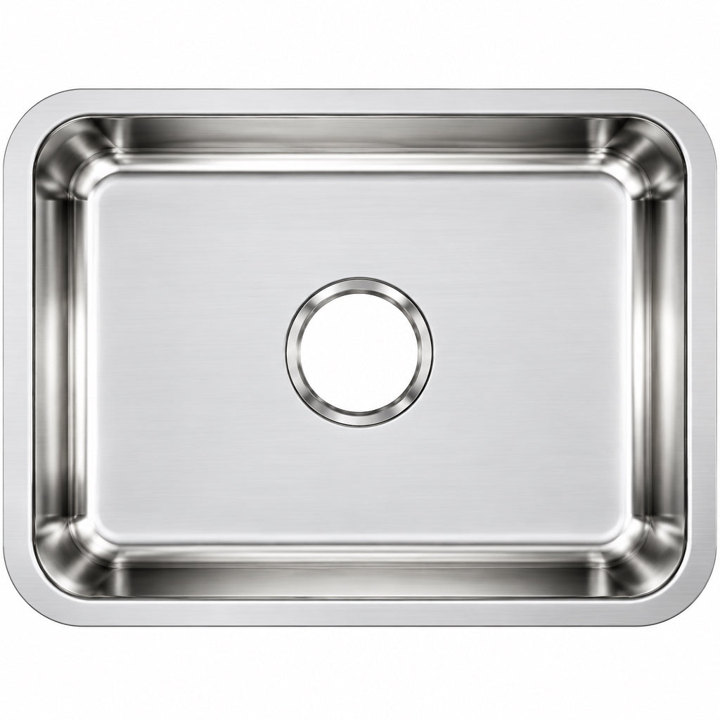 Elkay Lustertone 20-1/2" Undermount Single Basin Stainless Steel Kitchen Sink with Basket Strainer Model:ELUH1814PD