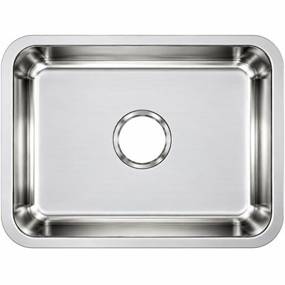 Elkay Lustertone 20-1/2" Undermount Single Basin Stainless Steel Kitchen Sink with Basket Strainer Model:ELUH1814PD